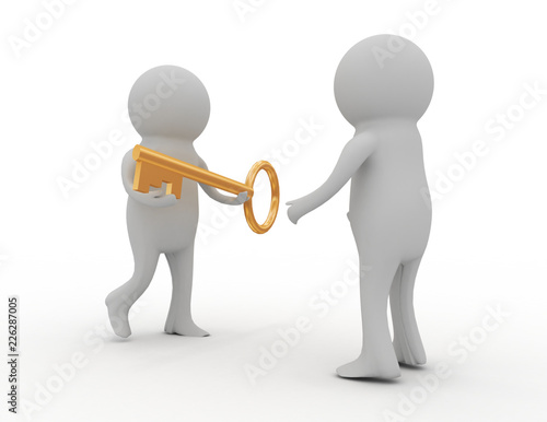 person with a key