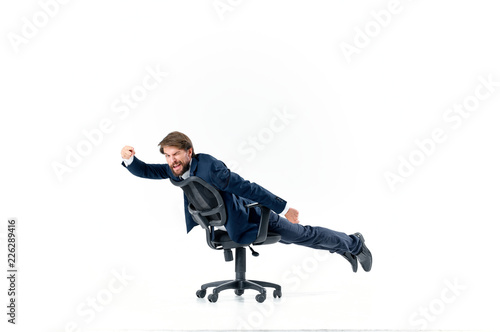 man lying on a chair riding