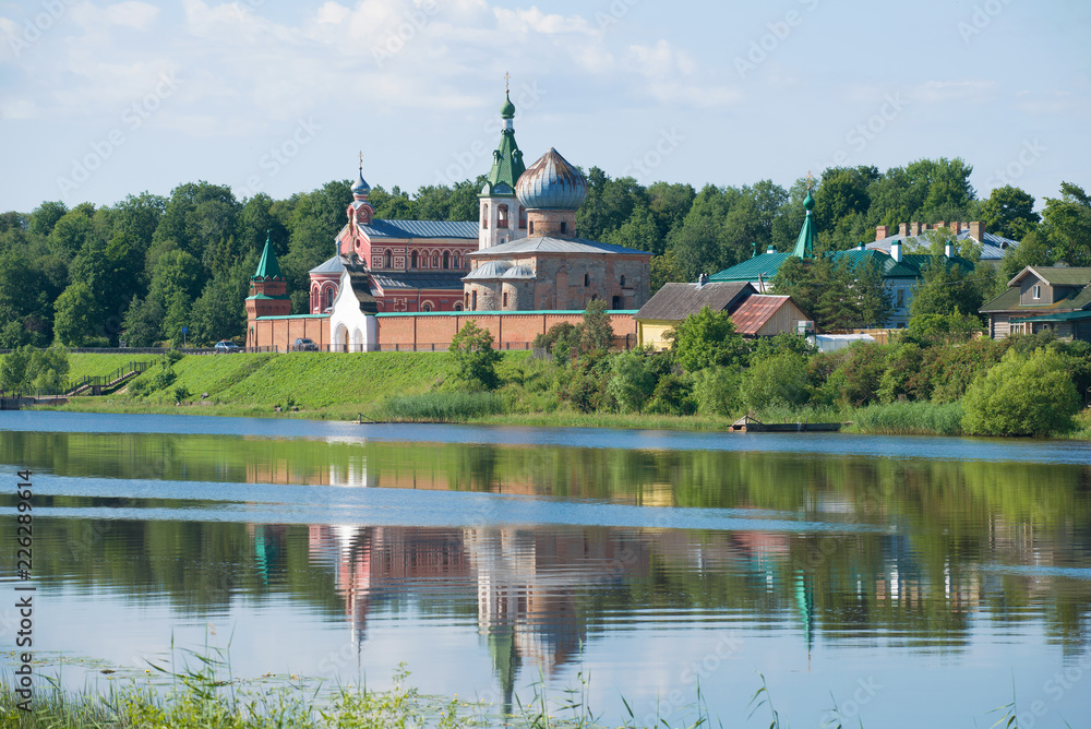 View of the Old Ladoga Nikolsky monastery in the July afternoon. Old Ladoga, Russia View of the Old Ladoga Nikolsky monastery in the July afternoon. Old Ladoga, Russia