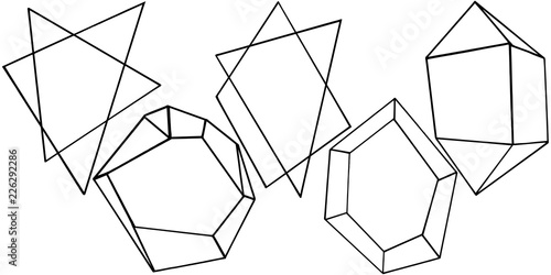Vector diamond rock jewelry mineral. Isolated illustration element. Geometric quartz polygon crystal stone mosaic shape amethyst gem.