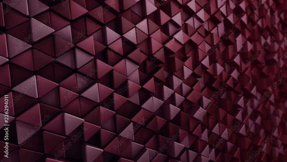 Abstract background with animation of wave mosaic of triangles. Technological backdrop. Animation of seamless loop. Abstract background with animation of wave mosaic of triangles. Technological backdrop. Animation of seamless loop.