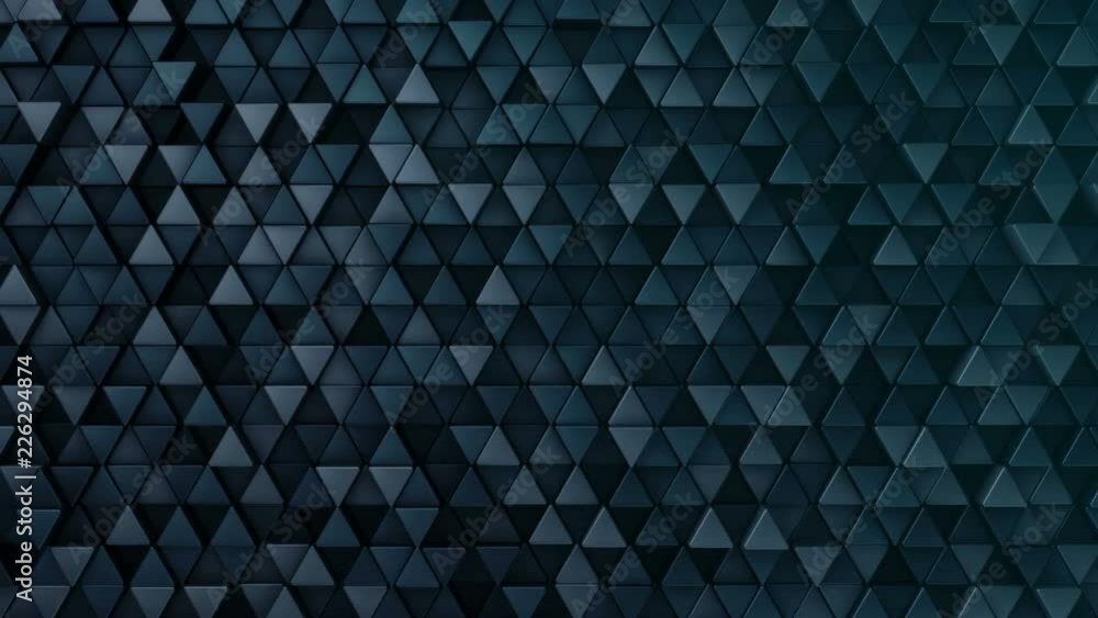Abstract background with animation of wave mosaic of triangles. Technological backdrop. Animation of seamless loop. Abstract background with animation of wave mosaic of triangles. Technological backdrop. Animation of seamless loop.