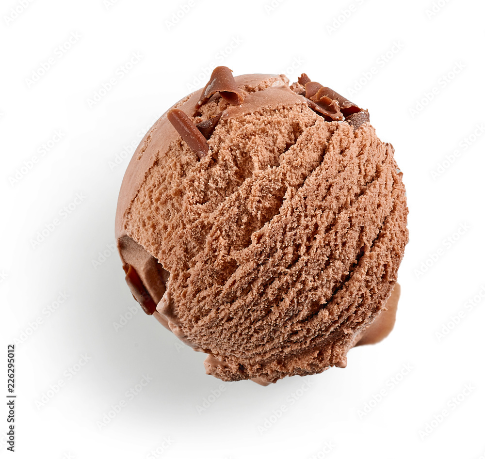 chocolate ice cream ball Stock Photo