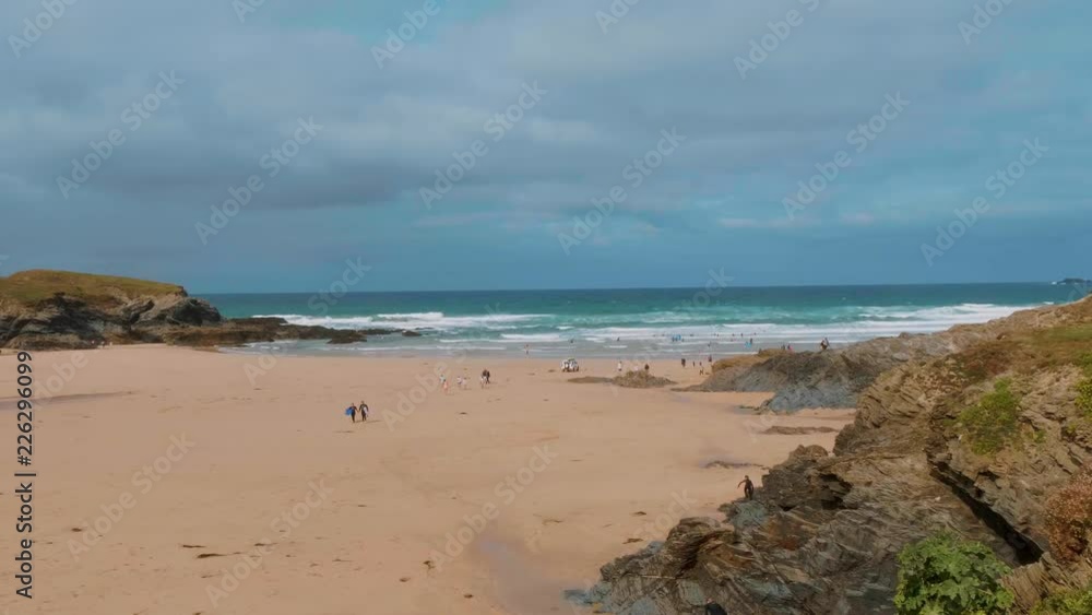 The beautiful sandy beaches in Cornwall England The beautiful sandy beaches in Cornwall England