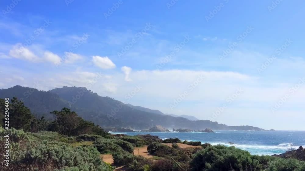 The Pacific Ocean at the Point Lobos State Natural Reserve, California, United States. The Point Lobos protected areas provide shelter to a wide range of fish, invertebrates, birds, and marine mammals The Pacific Ocean at the Point Lobos State Natural Reserve, California, United States. The Point Lobos protected areas provide shelter to a wide range of fish, invertebrates, birds, and marine mammals