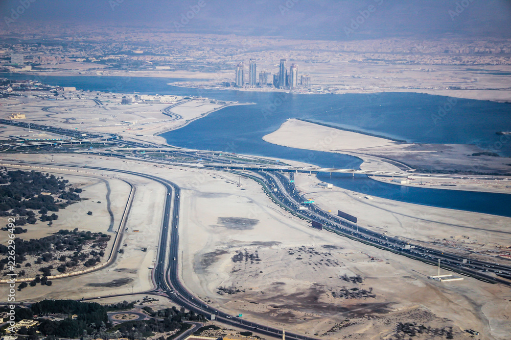 View from Burj Khalif observation deck Dubai