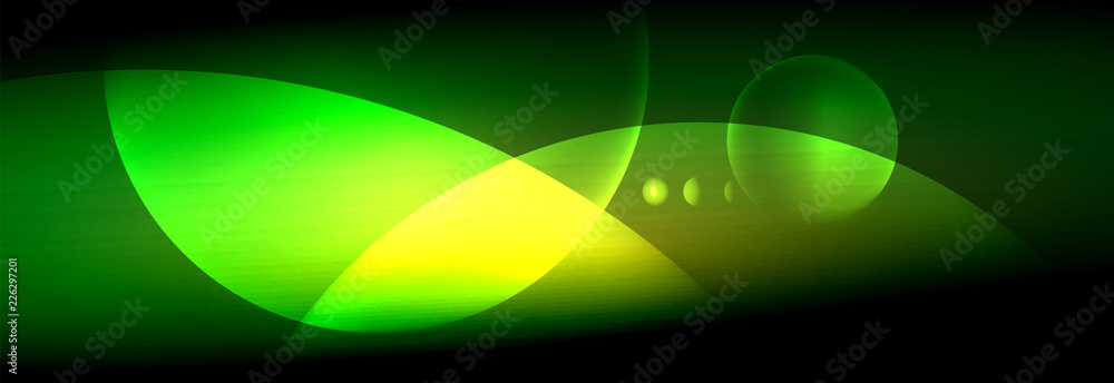Vector blurred neon glowing circles with flowing and liquid light concept, energy magic fantastic abstract background Vector blurred neon glowing circles with flowing and liquid light concept, energy magic fantastic abstract background