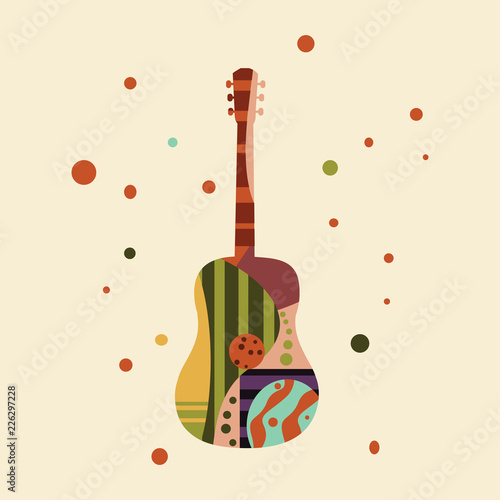 guitar art vector illustration 