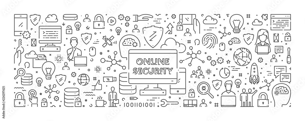 Vector line concept for online security