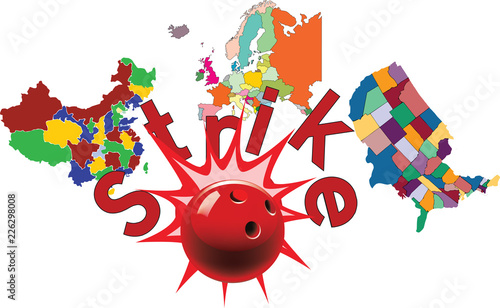 colpire con la palla del bowling