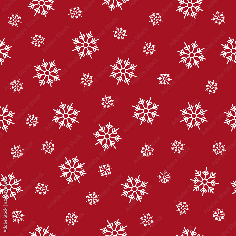 Snowflakes seamless pattern scribble drawing red background Snowflakes seamless pattern scribble drawing red background