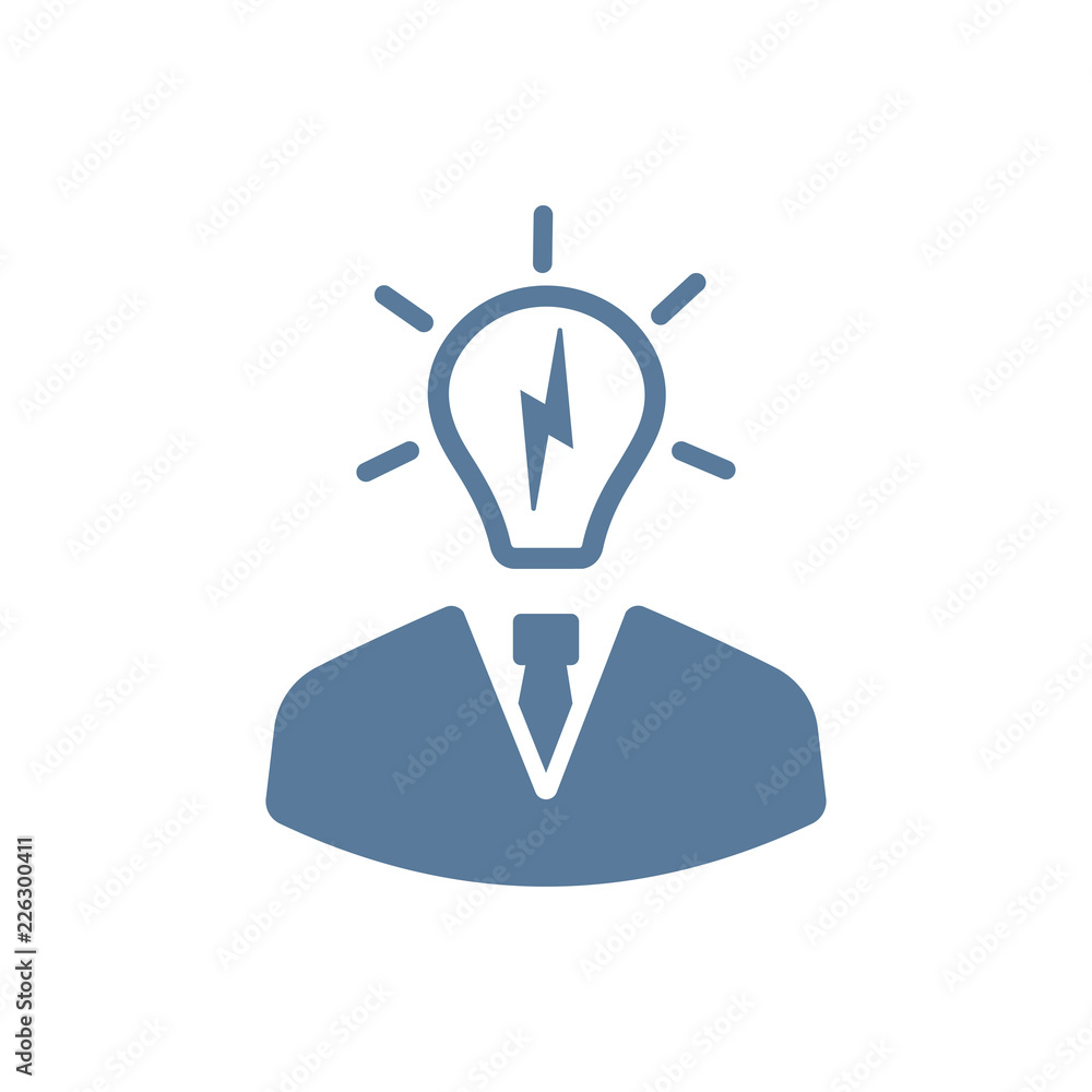 Businessman Brainstorming Icon Businessman Brainstorming Icon