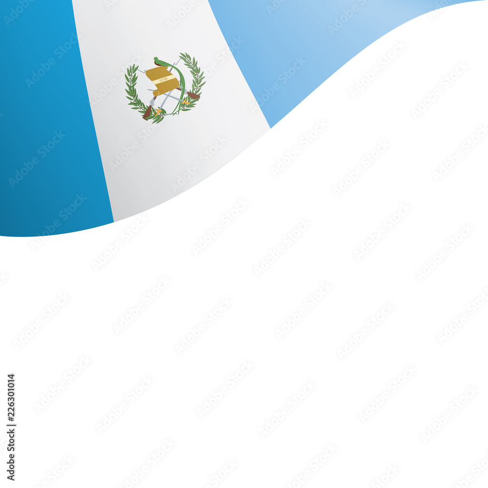 Guatemala flag, vector illustration on a white background