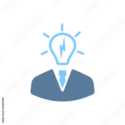 Attractive and Faithfully Designed Businessman Brainstorming Icon