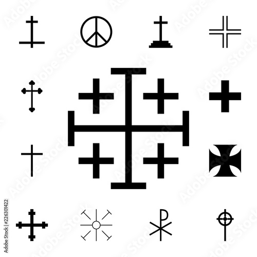 Cross of the Crusaders icon. Detailed set of cross. Premium graphic design. One of the collection icons for websites, web design, mobile app