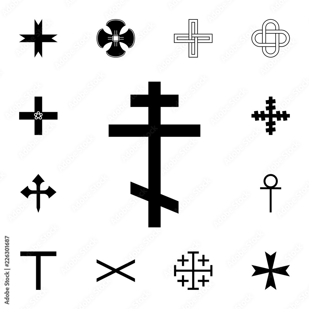 Russian cross icon. Detailed set of cross. Premium graphic design. One of the collection icons for websites, web design, mobile app Russian cross icon. Detailed set of cross. Premium graphic design. One of the collection icons for websites, web design, mobile app