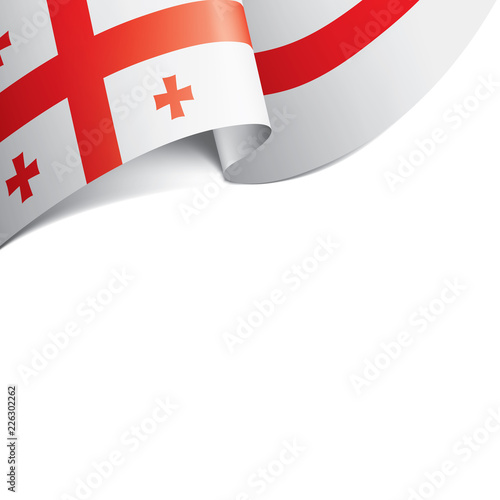 Georgia flag, vector illustration on a white background