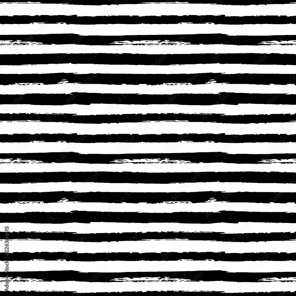 Black and white seamless pattern background with grunge paint stripes vector Stock Vector