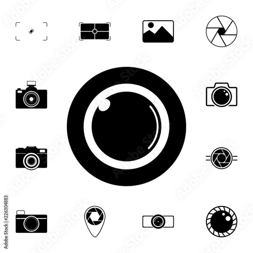 camera lens icon. Detailed set of photo camera icons. Premium quality graphic design icon. One of the collection icons for websites, web design, mobile app