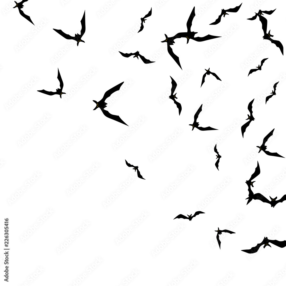 Halloween background with black bats on white. Halloween party card background template. black flying bats. Halloween background with black bats on white. Halloween party card background template. black flying bats.