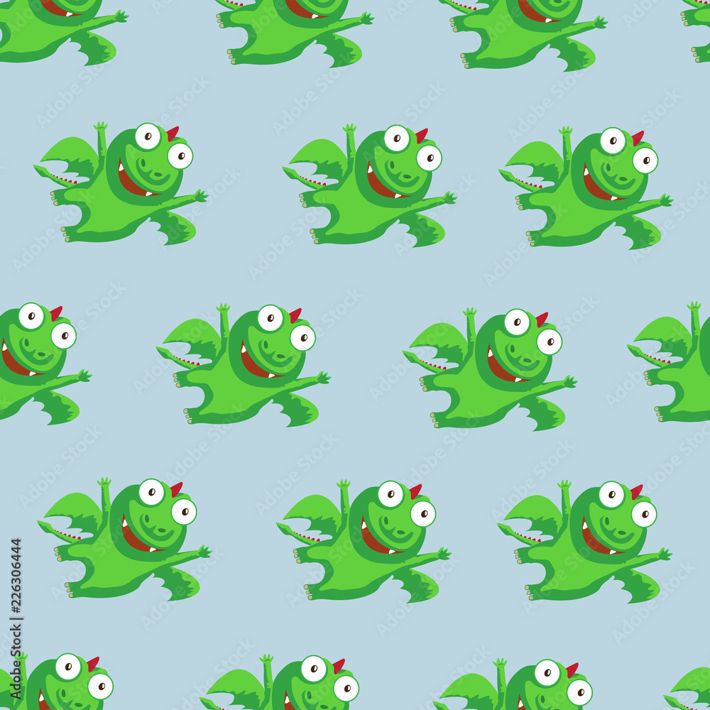 Naklejka premium A dragon pattern flying in the sky