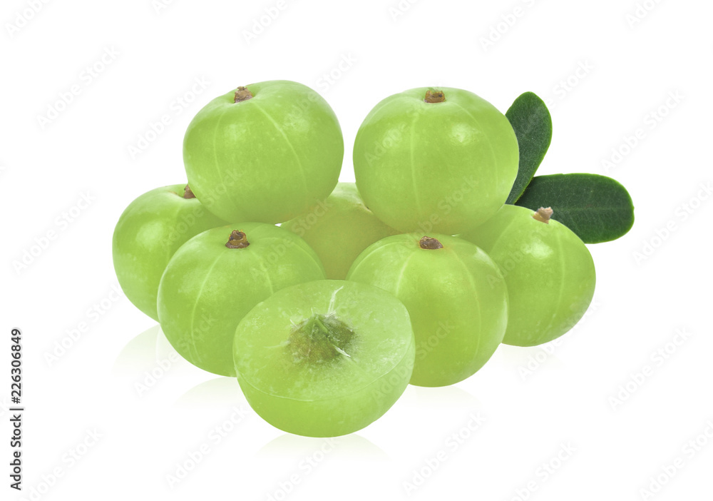 Indian gooseberry isolated on white background Indian gooseberry isolated on white background
