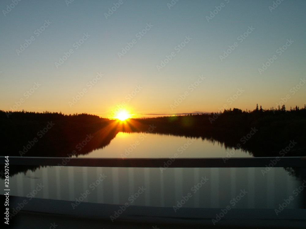 Fototapeta premium river sunset