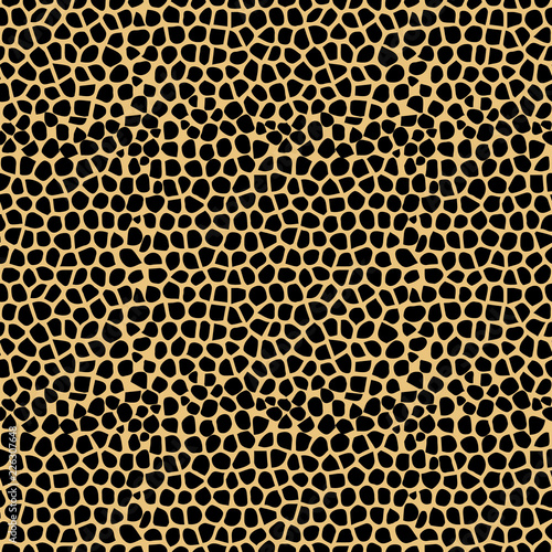 Vector seamless pattern with giraffe skin texture. Repeating giraffe background for textile design, wrapping paper, scrapbooking. Animal textile print. eps10