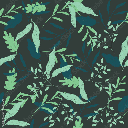 seamless pattern with leaves