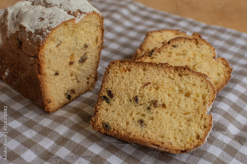 Sweet cake. Homemade bun.