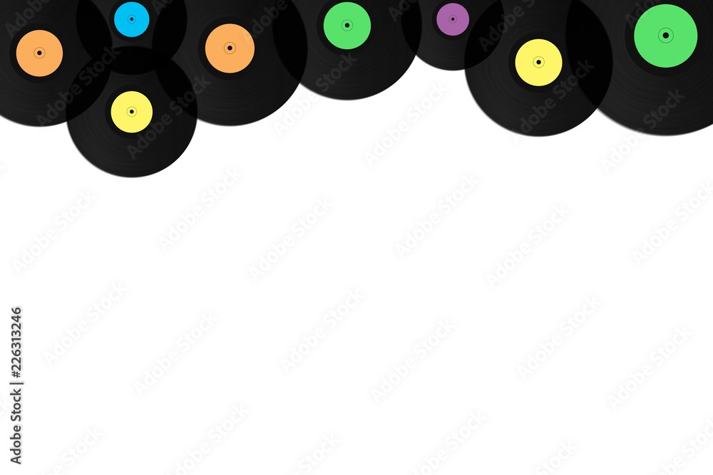 Gramophone vinyl records background
