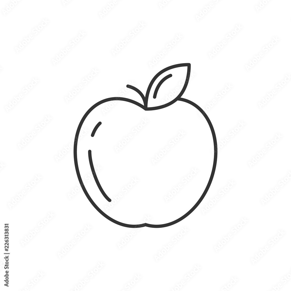 Apple outline icon Apple outline icon