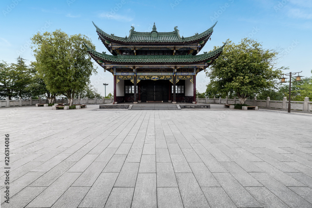 Ancient architecture temple pagoda in the park, Chongqing, China Ancient architecture temple pagoda in the park, Chongqing, China