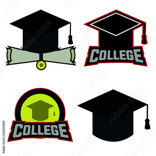 Top hat vector icon, logo mascot team