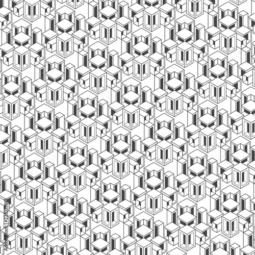 Background of geometric shapes .Abstract cube, rectangle