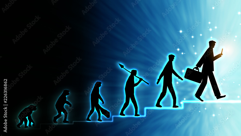 Future evolution change of human resources employee work labor recruitment to iot ai robot computer, technology transform replace human job. Digital innovation generation disrupt businessman concept Future evolution change of human resources employee work labor recruitment to iot ai robot computer, technology transform replace human job. Digital innovation generation disrupt businessman concept