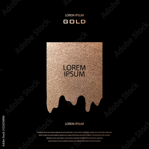 Modern and stylish minimal design. Copper glossy background. Metallic texture. Bronze metal. Rose quartz pattern. Luxury sparkling background for holiday designs birthday, wedding, invitation card