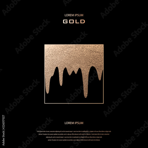 Modern and stylish minimal design. Copper glossy background. Metallic texture. Bronze metal. Rose quartz pattern. Luxury sparkling background for holiday designs birthday, wedding, invitation card