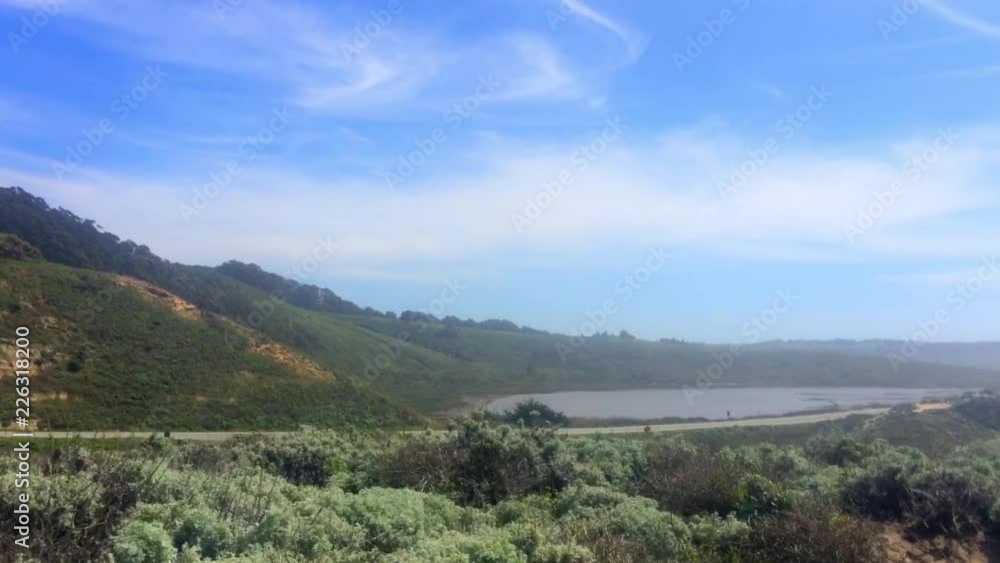 The Pacific Ocean from Highway One, at the Big Sur area, in California, United States. The Pacific Ocean from Highway One, at the Big Sur area, in California, United States.