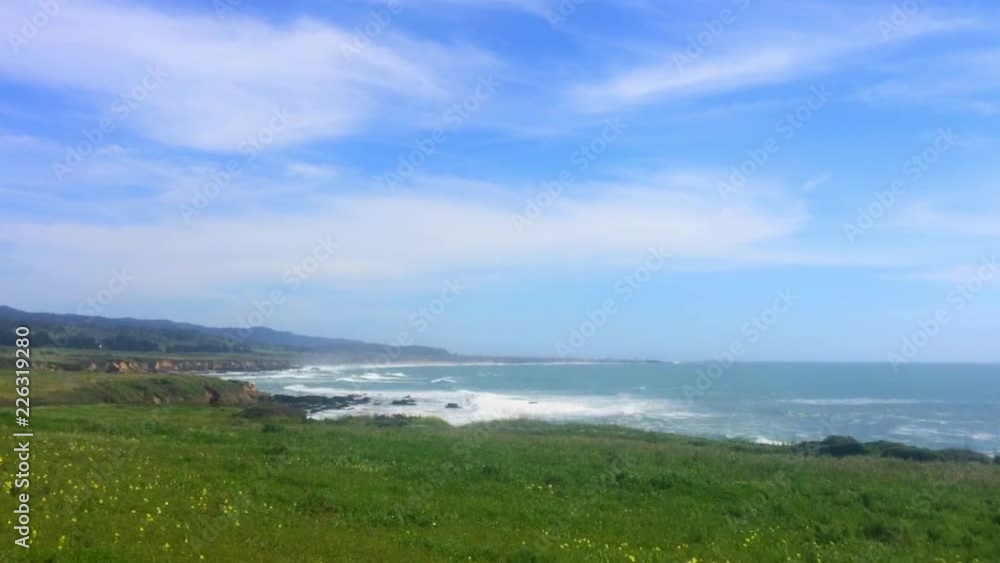 The Pacific Ocean from Highway One, at the Big Sur area, in California, United States. The Pacific Ocean from Highway One, at the Big Sur area, in California, United States.