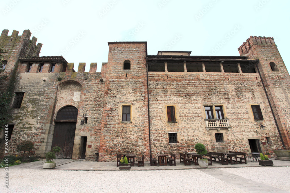 medieval castle at Mount Lozzo near Padova, Italy