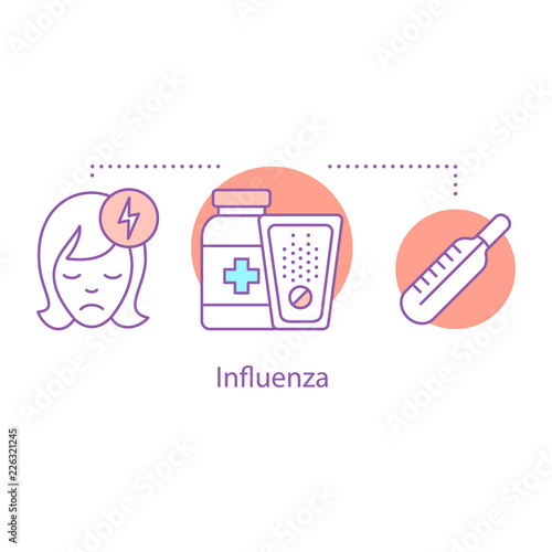 Influenza concept icon