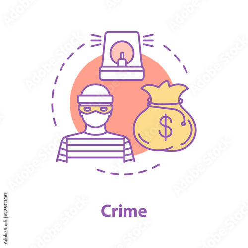 Crime concept icon