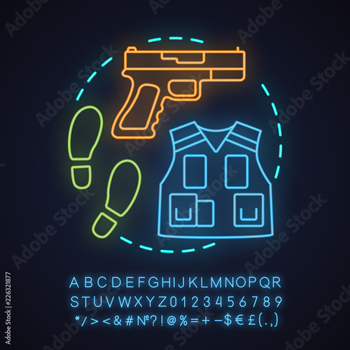 Medical emergency neon light concept icon