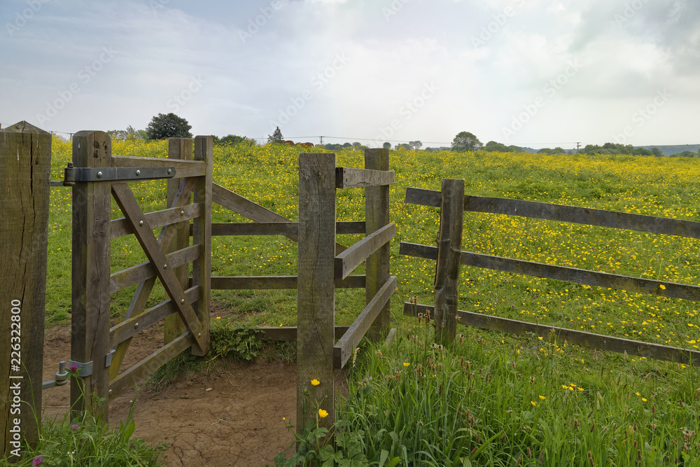 gate to british farmland