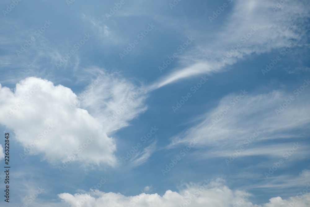 clear blue sky and clouds background