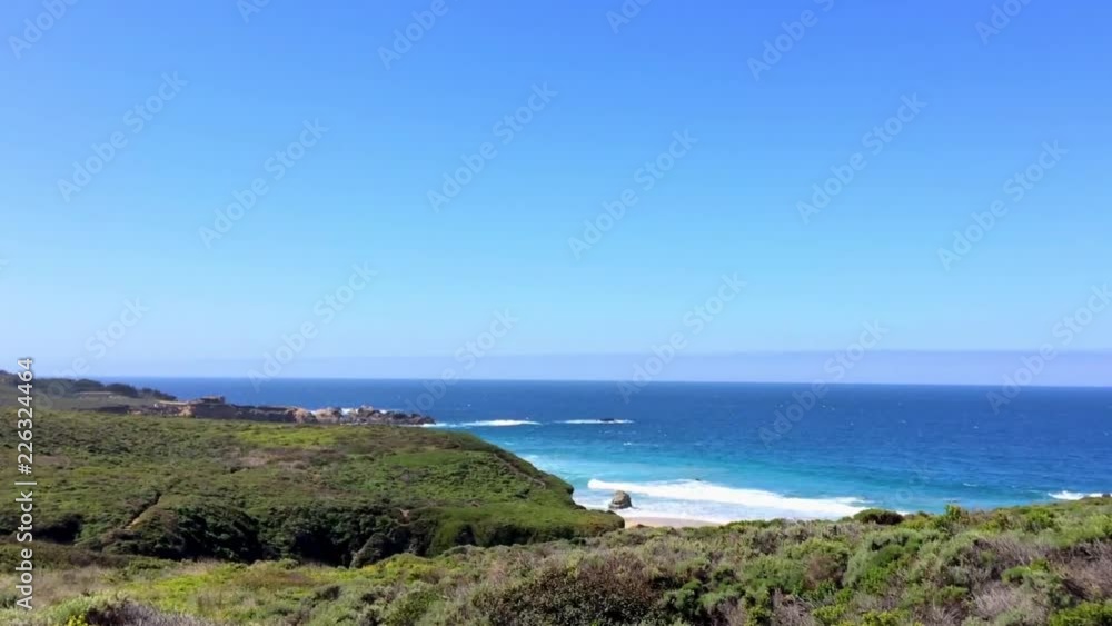 The Pacific Ocean from Highway One, at the Big Sur area, in California, United States. The Pacific Ocean from Highway One, at the Big Sur area, in California, United States.