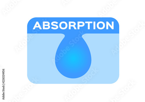 blue water absorption vector icon