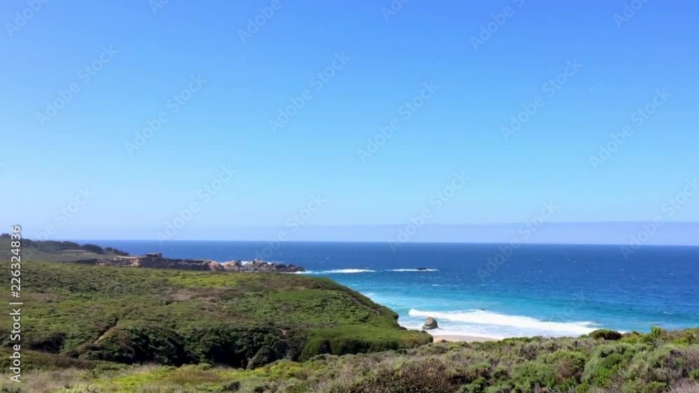 The Pacific Ocean from Highway One, at the Big Sur area, in California, United States. The Pacific Ocean from Highway One, at the Big Sur area, in California, United States.