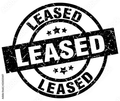 leased round grunge black stamp